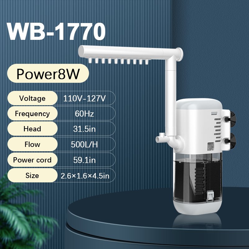 SONGYI Aquarium Submersible Water Pump Internal Filter power head with rain bar for small aquarium filtration