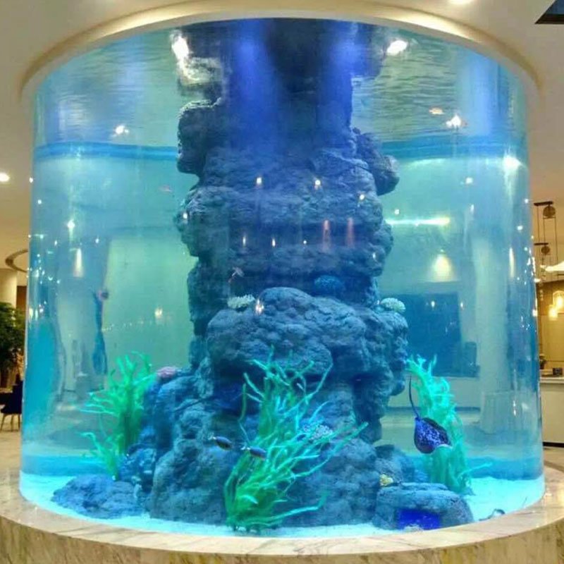 Factory Custom Cylindrical Acrylic Fish Tanks Aquarium Designed for Your Unique Aquatic Vision