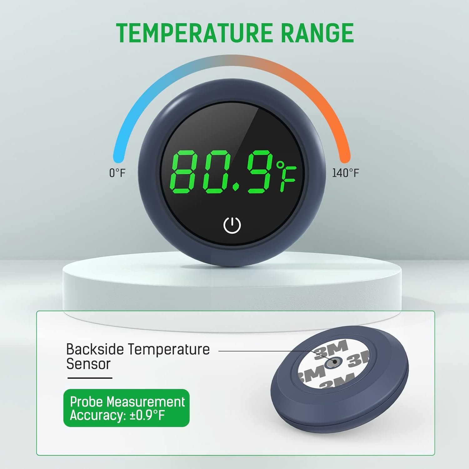 OF Fish Tank Thermometer LED Digital Thermometer Reptile Tank Aquarium Mini Temperature Display Meter With Touch Screen
