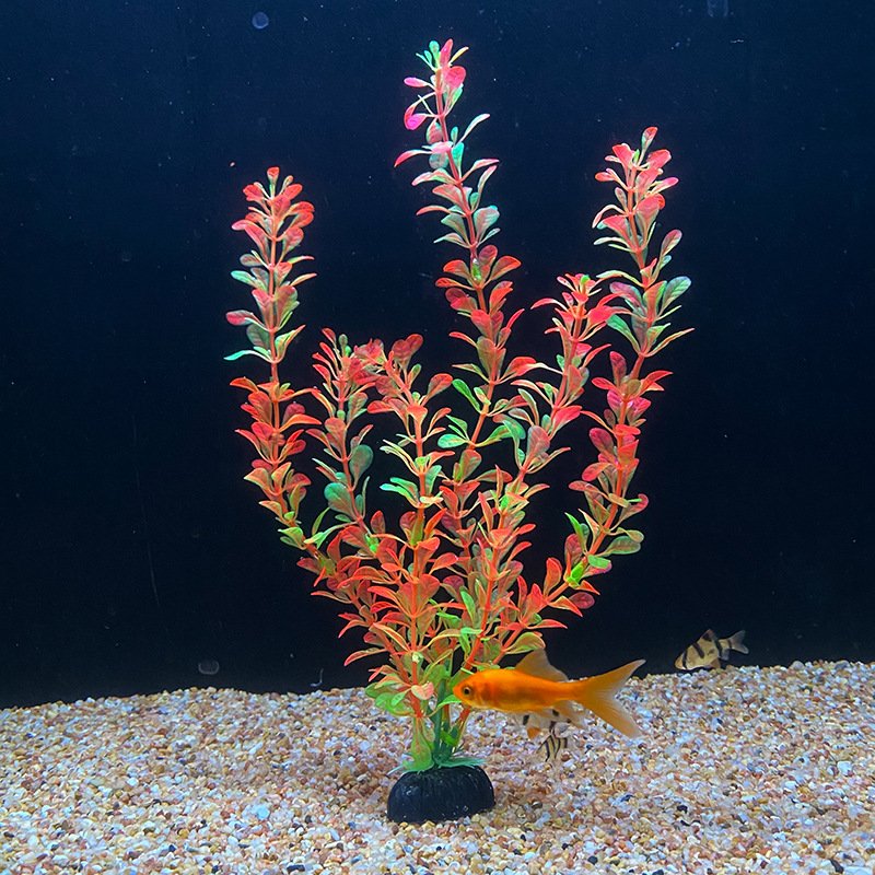 Plants Aquarium Plant Holder Fish Decorations & Ornaments Large Aquarium Plastic with Resin 30cm