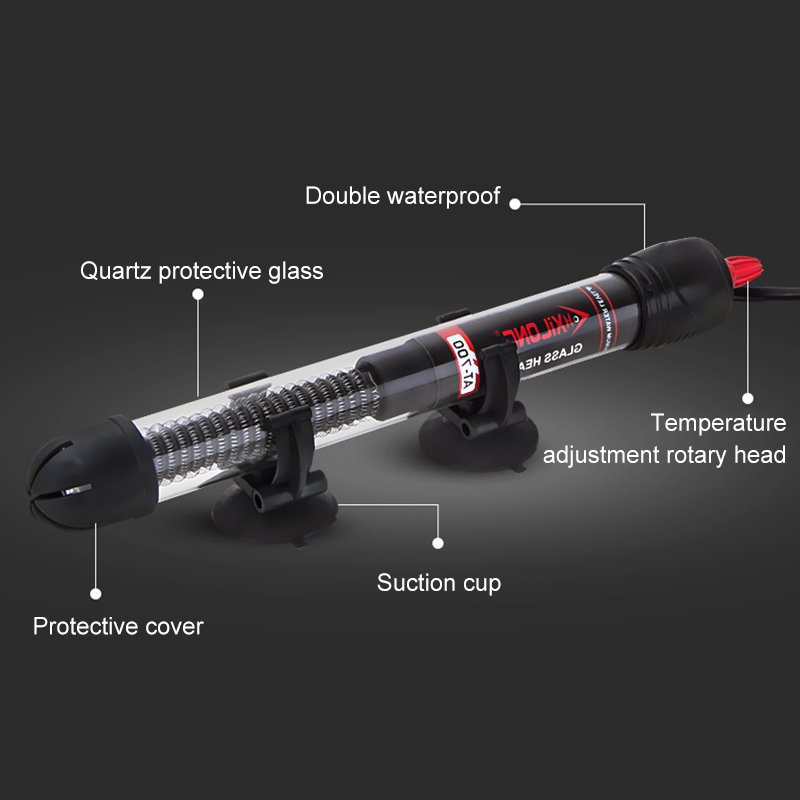 Automatic thermostat temperature glass water heater aquarium heating rod protection box fish tank accessories