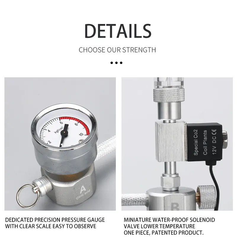 WYIN ZRDR Aquarium DIY CO2 generator System kit CO2 generator bubble Counter Diffuser with Solenoid Valve