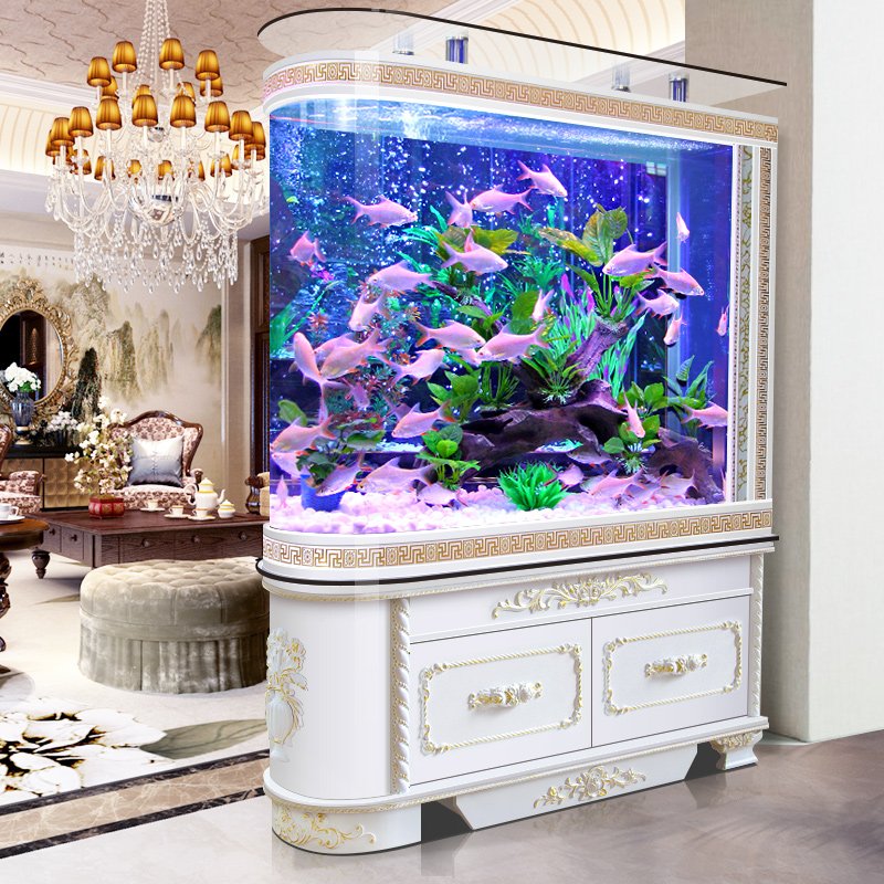 Water Curtain Wall Bullet Fish Tank Artificial Clear Custom Aquarium Fish Tanks