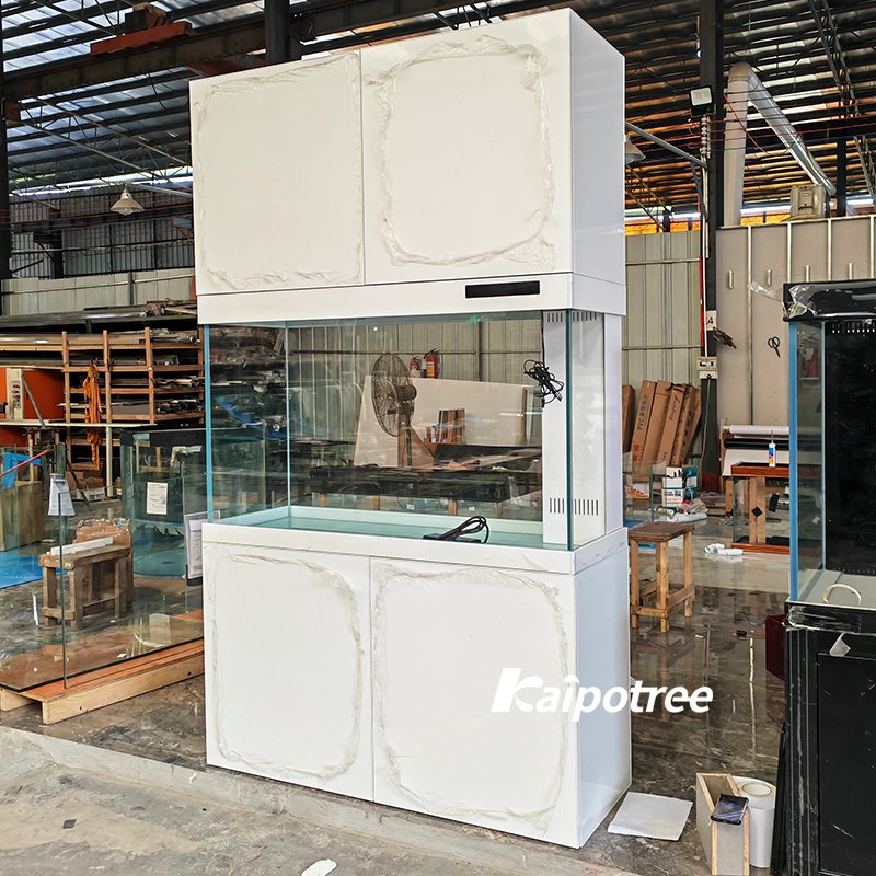 Glass fish tank with top cabinet and bottom filter Aquariums For Home Decoration