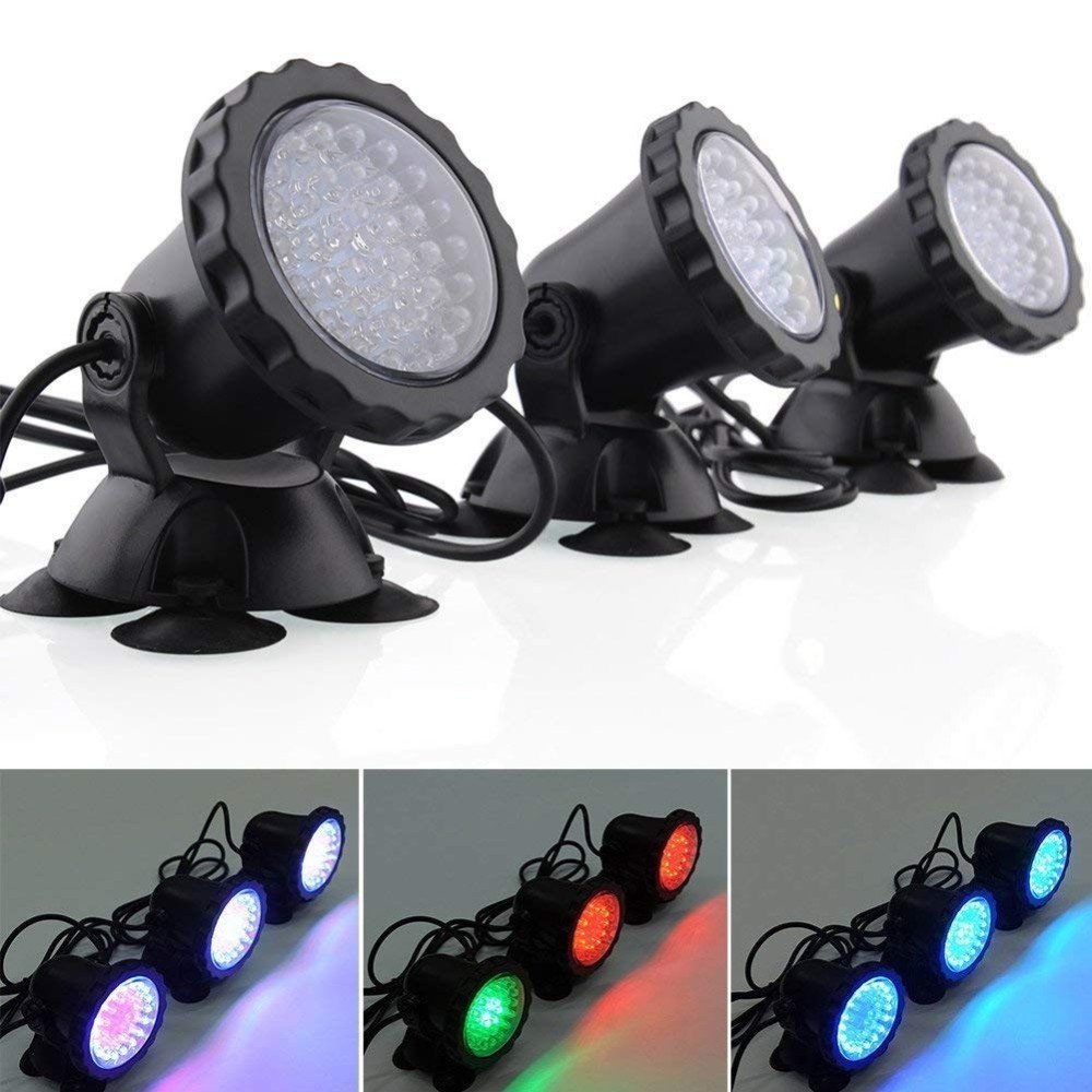 Multicolor IP68 amphibious led fish tank garden aquarium spot light RGB