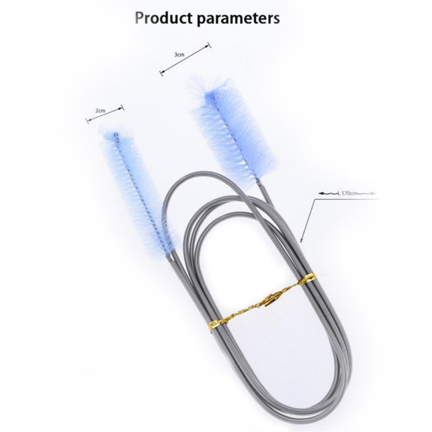 Aquarium Accessories Cleaning Tools Spring Double Headed Long Handle Cleaning Brushes For Aquarium Glass Water Inlet