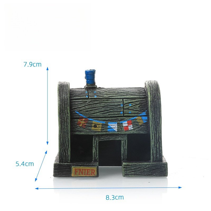 Factory Wholesale Fish Tank Landscaping Cartoon Ornaments Pineapple House Fish Shrimp Escape Cave Aquarium Decoration