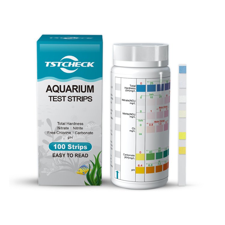 Easy use Strips 6-in-1 Aquarium Test Strips for Fresh/Salt Water