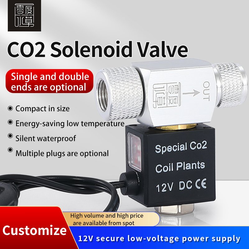 WYIN ZRDR Double head Mini solenoid valve carbon dioxide CO2 low temperature solenoid valve Aquarium CO2 solenoid valve