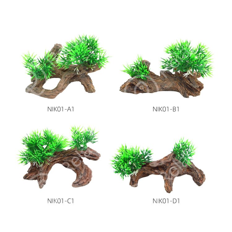 Moss Aquarium ornament artificial driftwood for fish tank landscaping decoration
