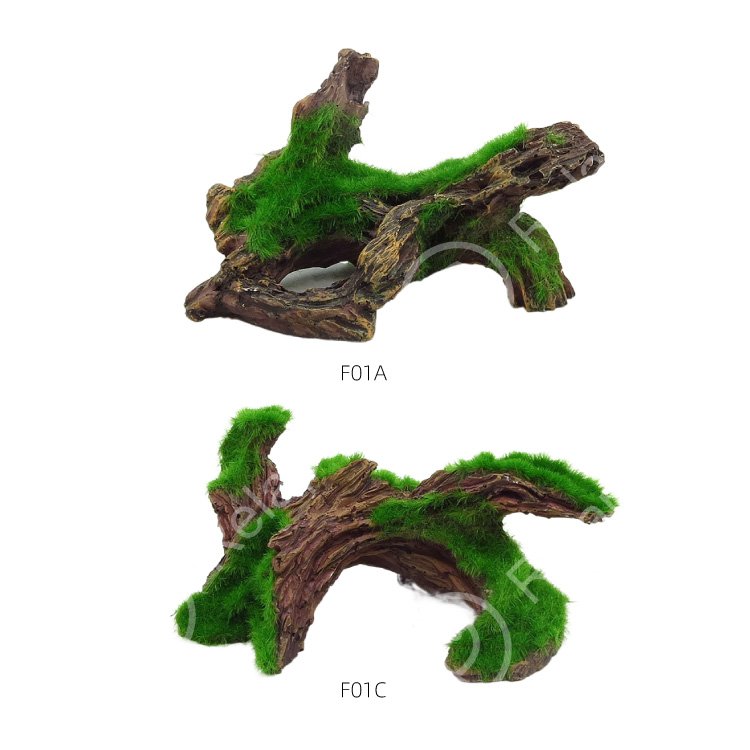 Moss Aquarium ornament artificial driftwood for fish tank landscaping decoration