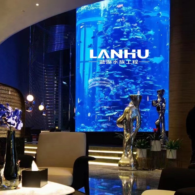 Large aquarium acrylic cylindrical customized big cylinder acrylic aquarium fish tank