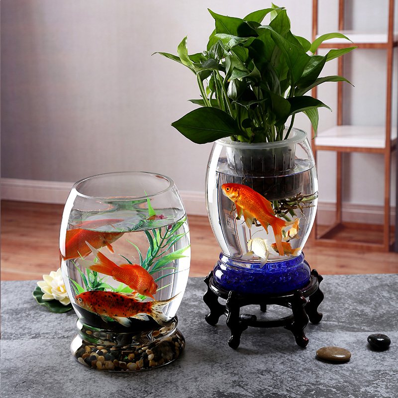Decoration Water Plant Pot Glass Aquarium Fish Bowl Aquaponic Fish Tank