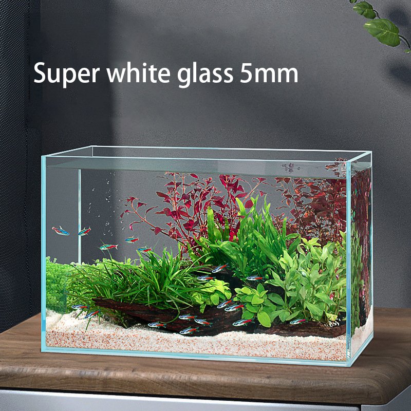 Factory Price Super White Glass Fish Tank Living Room Aquarium Desktop Betta Ecological Bare Tank Fish Tank
