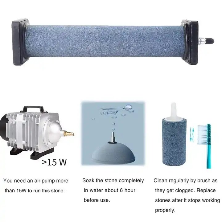 Cylinder Shaped Aquarium Air Stone Aerator Air Pump Fish Tank Bubble Airstone For Hydroponic System