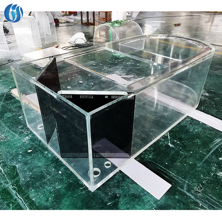 Factory Custom Organic Plant Acrylic Led Aquarium Fish Tank Cylinder Fish Tank Acrylic