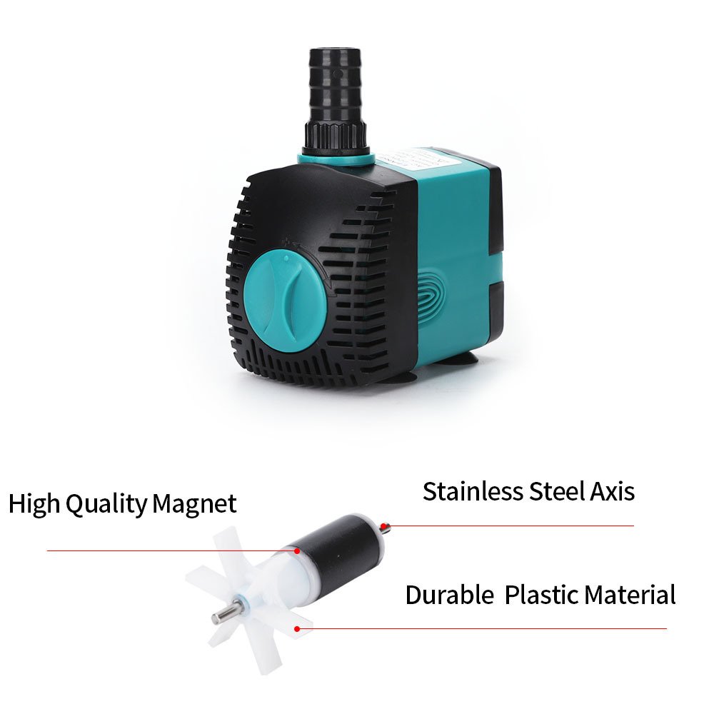 EU 220V-240V 3-60W Aquarium Submersible Water Pump Fountain Filter Fish Pond Quiet Water Pump Tank Fountain Side Suction Pump