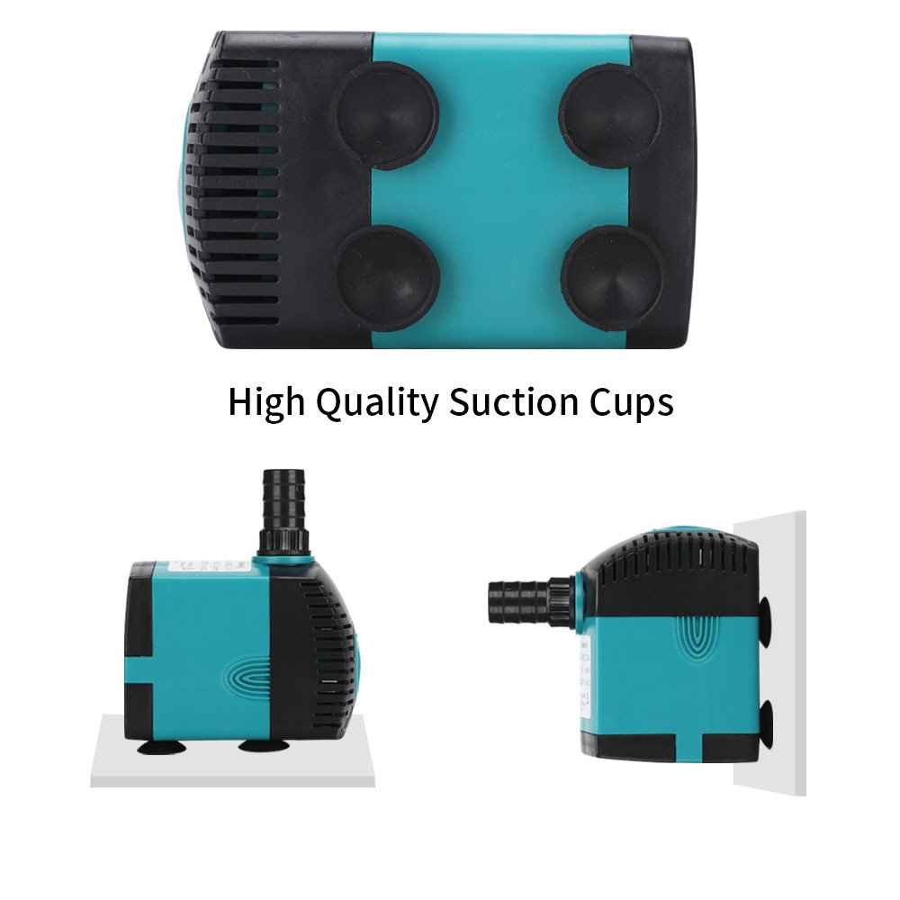 EU 220V-240V 3-60W Aquarium Submersible Water Pump Fountain Filter Fish Pond Quiet Water Pump Tank Fountain Side Suction Pump