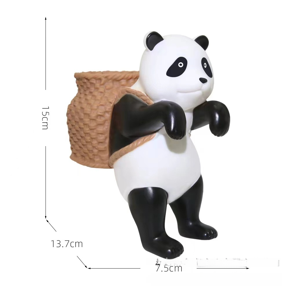 Fish Tank Aquascape Panda Backpack Tank Side Hanging Ornament Aquarium Ornament Accessories