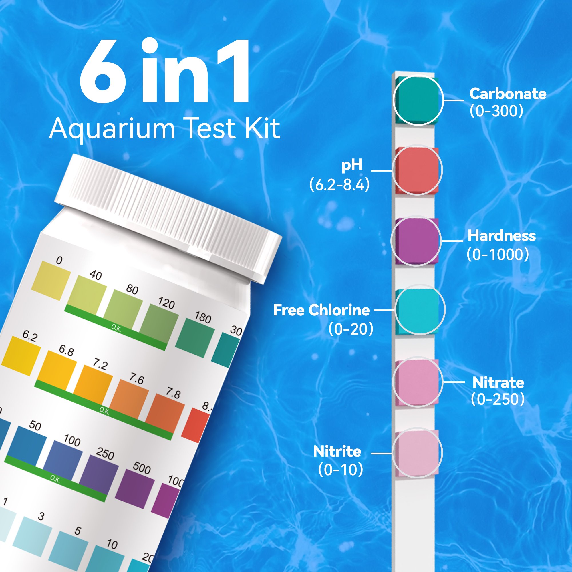 OEM Aquarium Test Kit Manufactory Supplier Water Test Strips For Fish Pond Ammonia