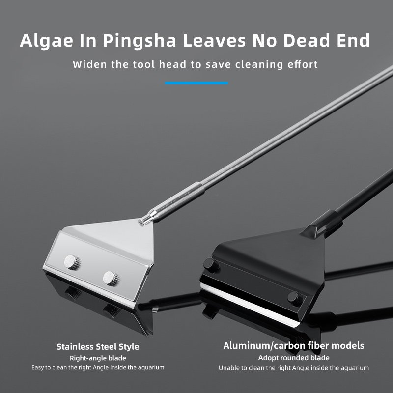 ZRDR Aquarium CO2 Cleaning tools Fish tank stainless steel algae scraper Aluminium algae scrapers
