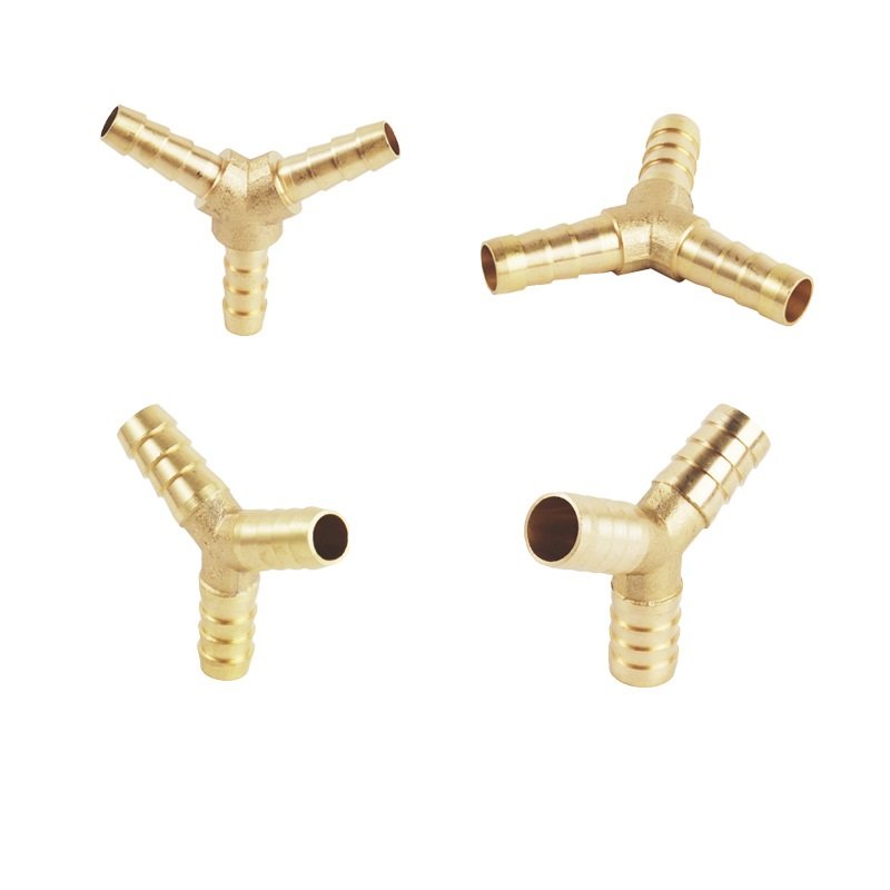 T Y L Shape 2 3 4 Way Connector Brass Barb Pipe Fitting Straight Elbow Pipe Connector