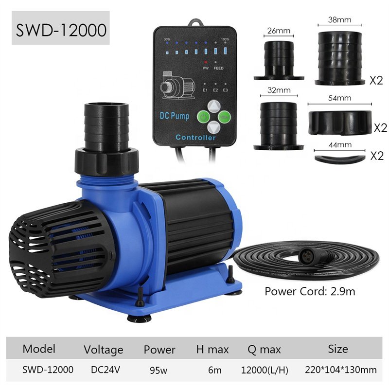 12000lh Adjustable Large Flow DC Water Pump Aquarium Marine Fish Pond Pump Submersible Fountain Water Pumps
