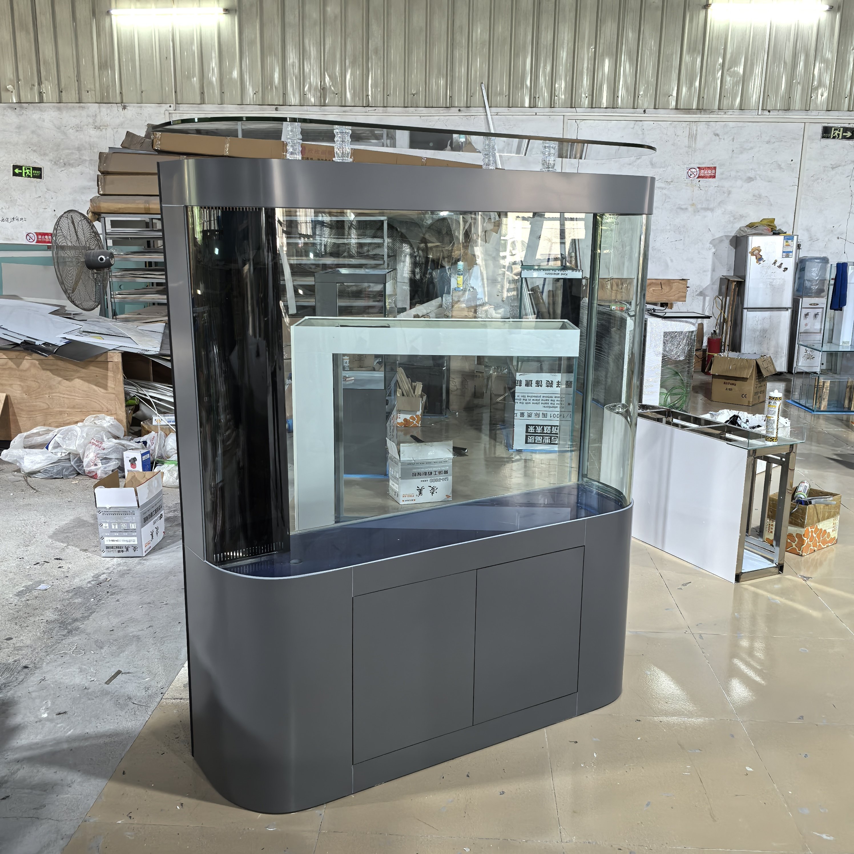 Custom Large Ultra Grey Glass aquarium Fish Tanks Aquarium Tank Fish 150/200/300 gallon large fish tank glass