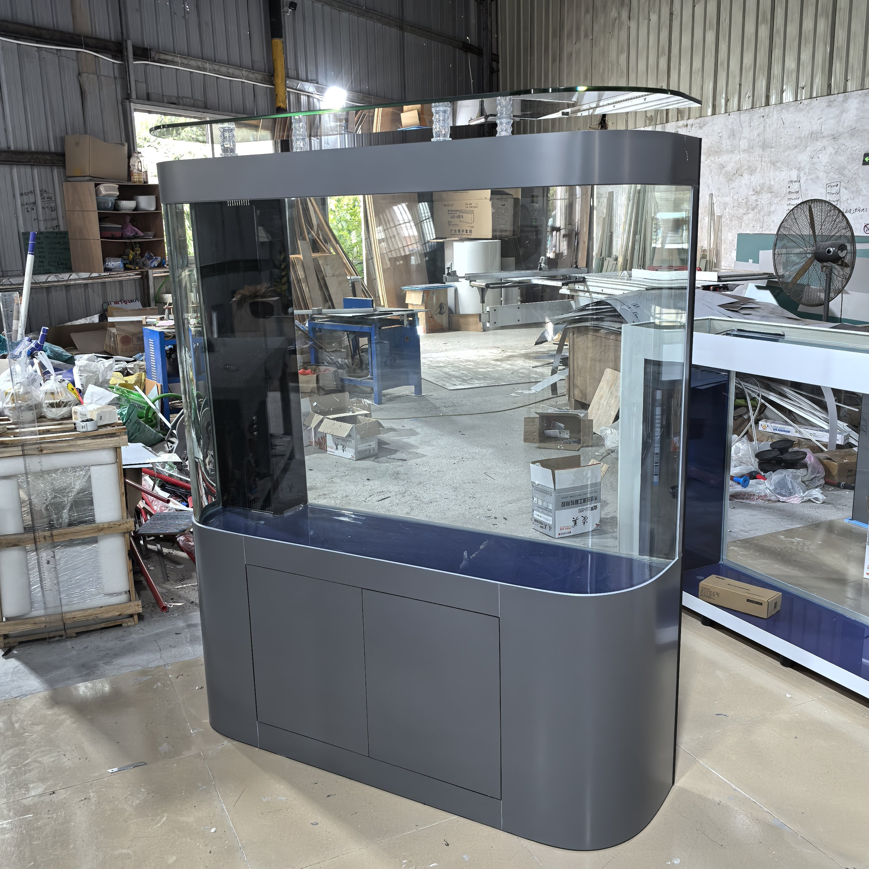 Custom Large Ultra Grey Glass aquarium Fish Tanks Aquarium Tank Fish 150/200/300 gallon large fish tank glass