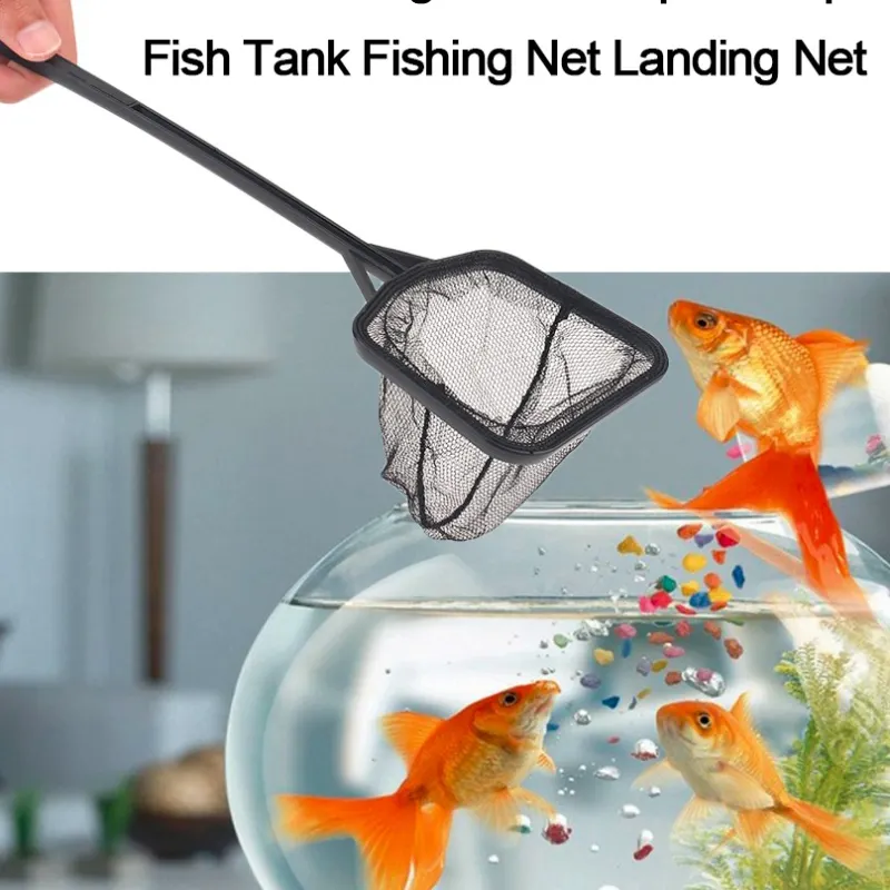 Wholesale Aquarium Fish Tank Nylon Net Fish Catch Long Handle Net Bag Fishing Net Home Decoration Decorations & Ornaments
