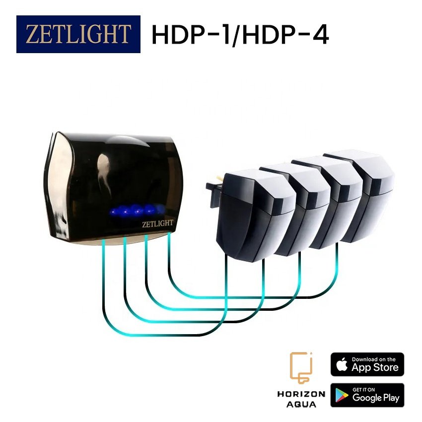 ZETLIGHT HDP WiFi Bluetooth Calibration High Accuracy Hanging-on Saltwater Aquarium Dosing Pump for Marine Coral Reef Fish Tank