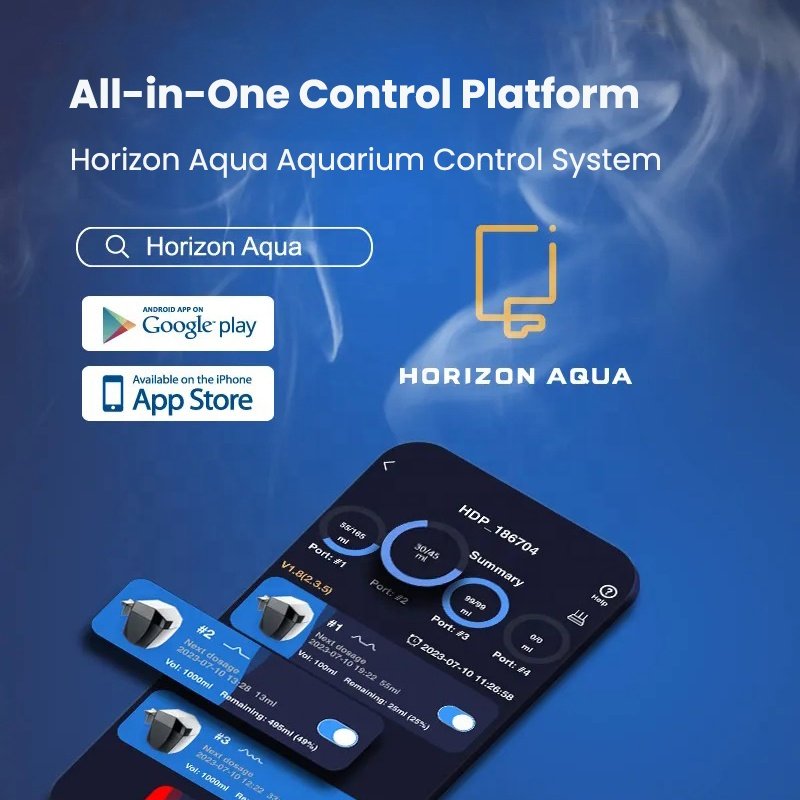 ZETLIGHT HDP WiFi Bluetooth Calibration High Accuracy Hanging-on Saltwater Aquarium Dosing Pump for Marine Coral Reef Fish Tank