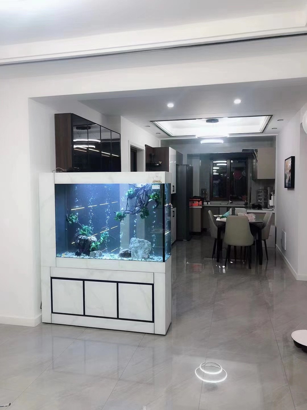 WOLIZE Fish Tank Home Use Arowana Koi Fish Landscape Fish Aquarium Tank Aquarium Glass Aquariums & Accessories 500L