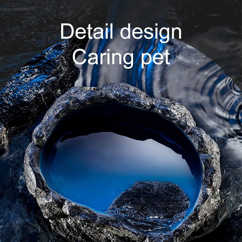 Cleen CUL-048 wholesale high quality feeding water Dual-use feeding container crawling resin pet supplies reptile pet bowl