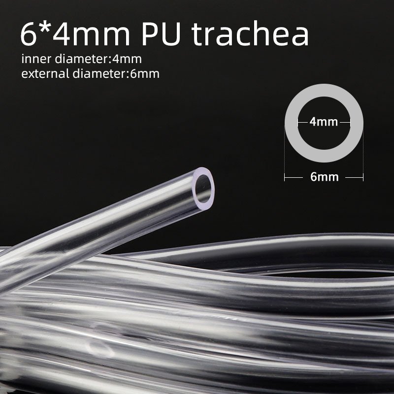 High pressure pneumatic PU tube Transparent aquarium CO2 gas system accessories 6mm Parts Pipe Connect Polyurethane Hose