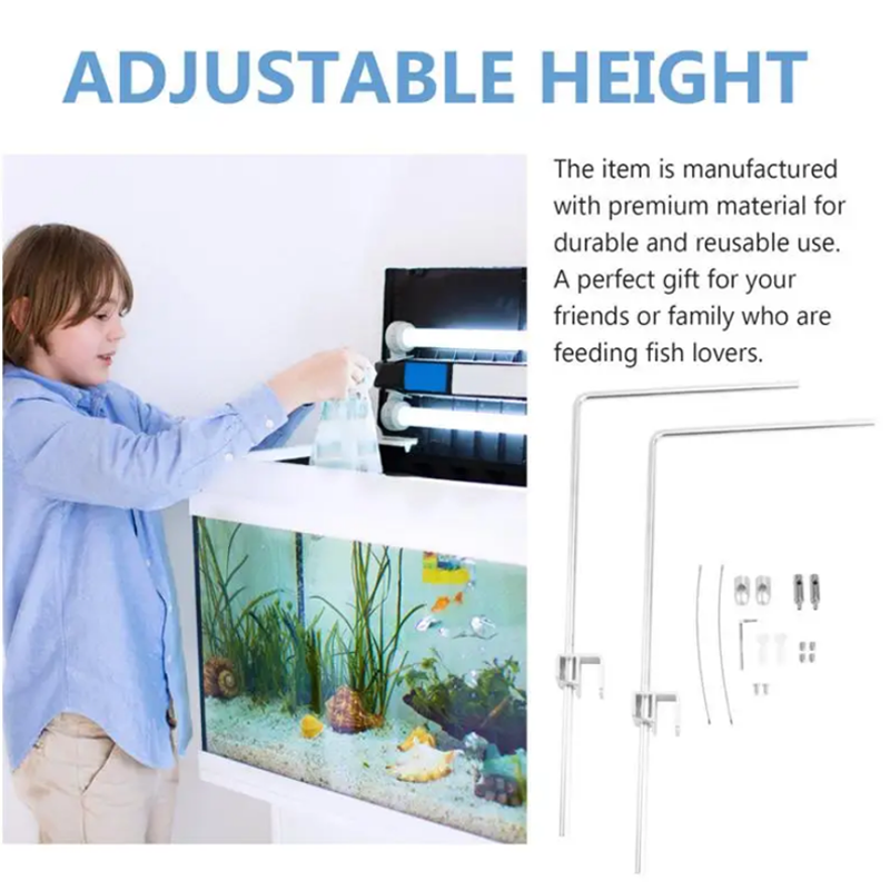 Adjustable Tank Light Mount Bracket for Aquarium Lamp Universal Fish Tank Light Holder Stand Hanging Kit Aquarium Accessoires