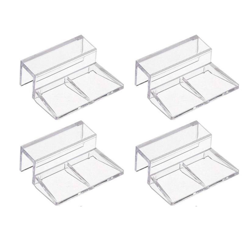 4pcs/bag Fish Aquarium Fish Tank Acrylic Clips Glass Cover Support Holders 6/8/10/12mm