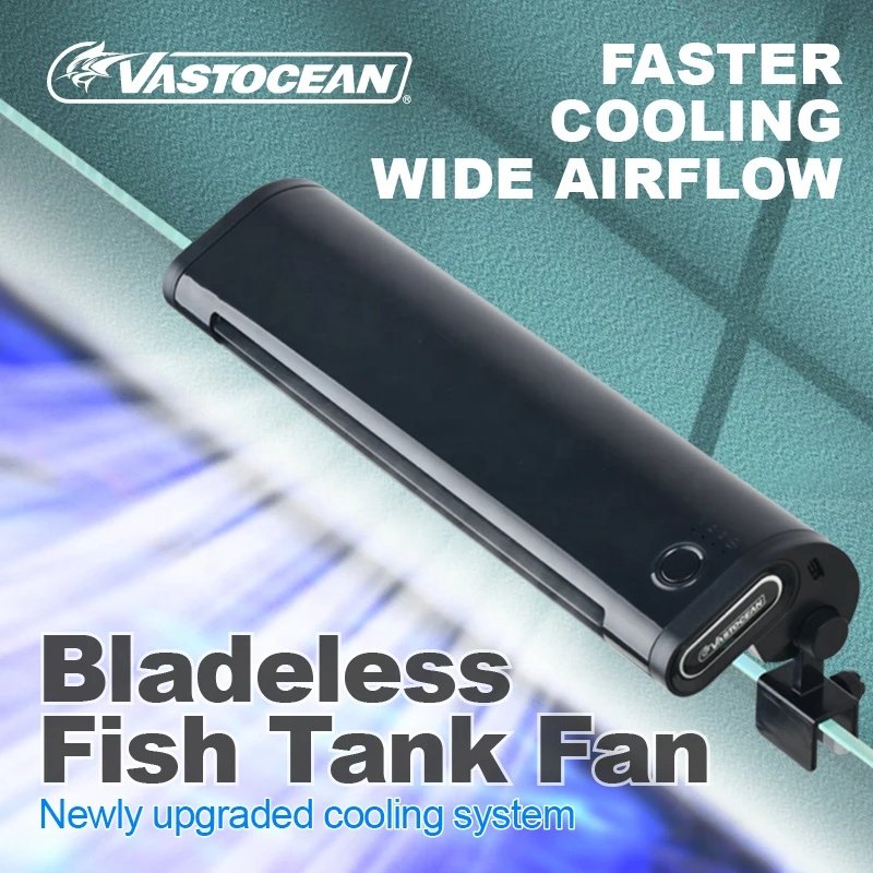 VASTOCEAN Bladeless USB Fan Fish Aquarium Desalination Cooling Fan Artifact Type-C Interface Cooler Cooling
