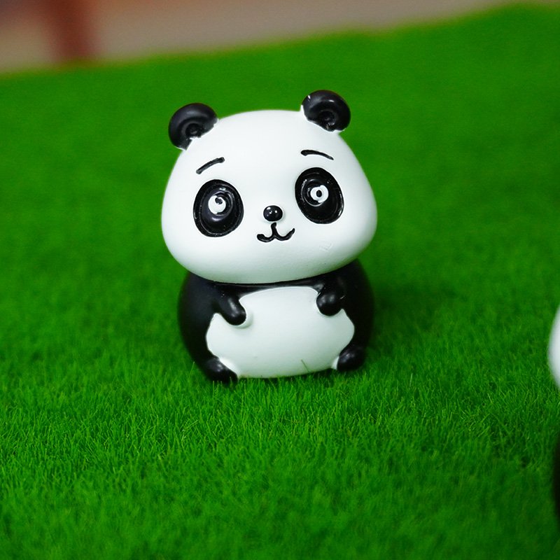 cute cartoon toys miniature landscape table fish tank decorated resin panda aquariums & accessories decoration