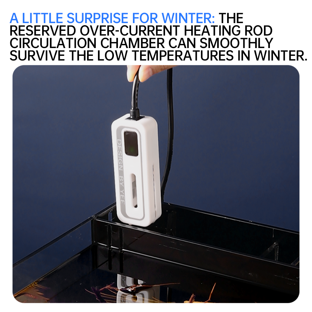 YEE New Arrivals Ultra White Glass Square Plant Fish Tank Home Desktop Small Reef Aquarium