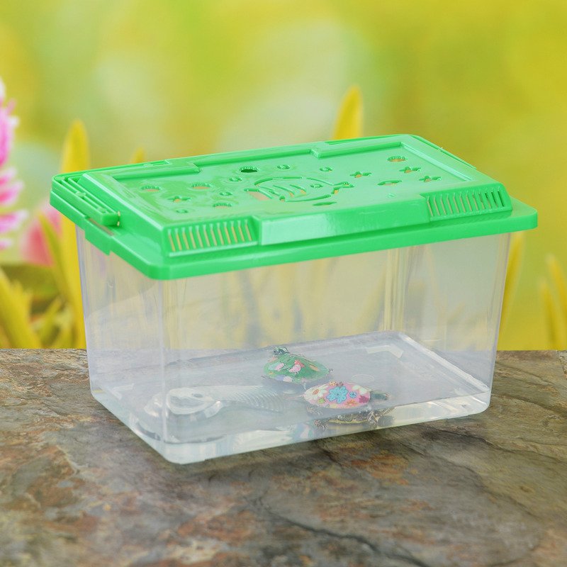 Wholesale Transparent Plastic Aquarium Tank with Turtle and Lizards for Bettas PP Material Water Usage