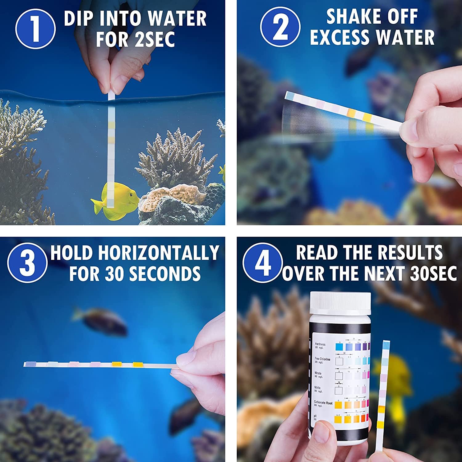 Keep Tank Healthy 7 ways Aquarium Water Test Kit Ph, Gh, Kh, Nitrite, Nitrate,fish Tank Quality Test Paper Strips
