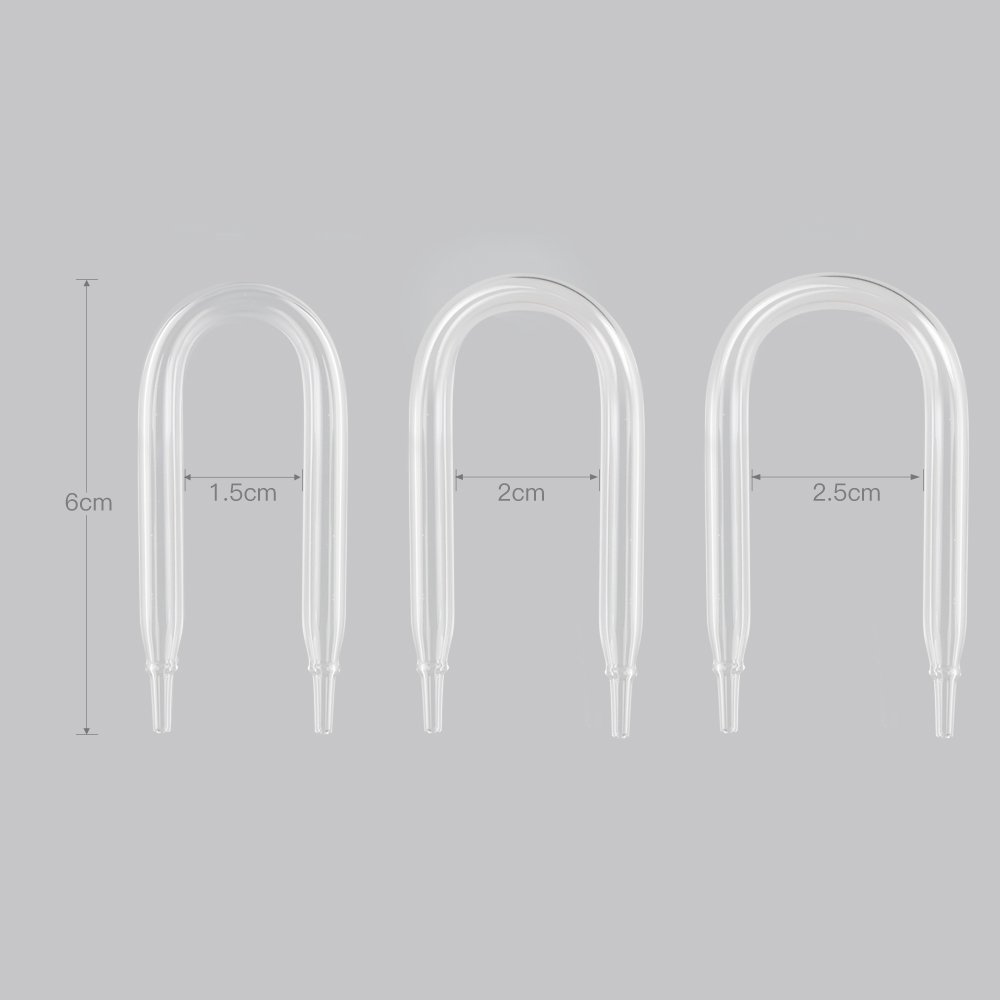 Aquarium Glass U Bend Air CO2 Tank Diffuser accessories Connector