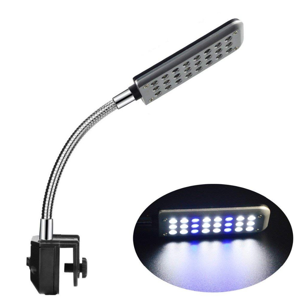 Nano aquarium reef marine led light 12V 1A for coral mini fish tank blue white color