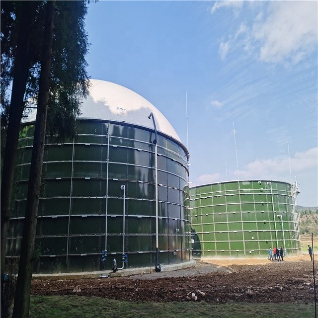 Factory biogas digester system plant animal waste food waste sewage collect glass lined tank