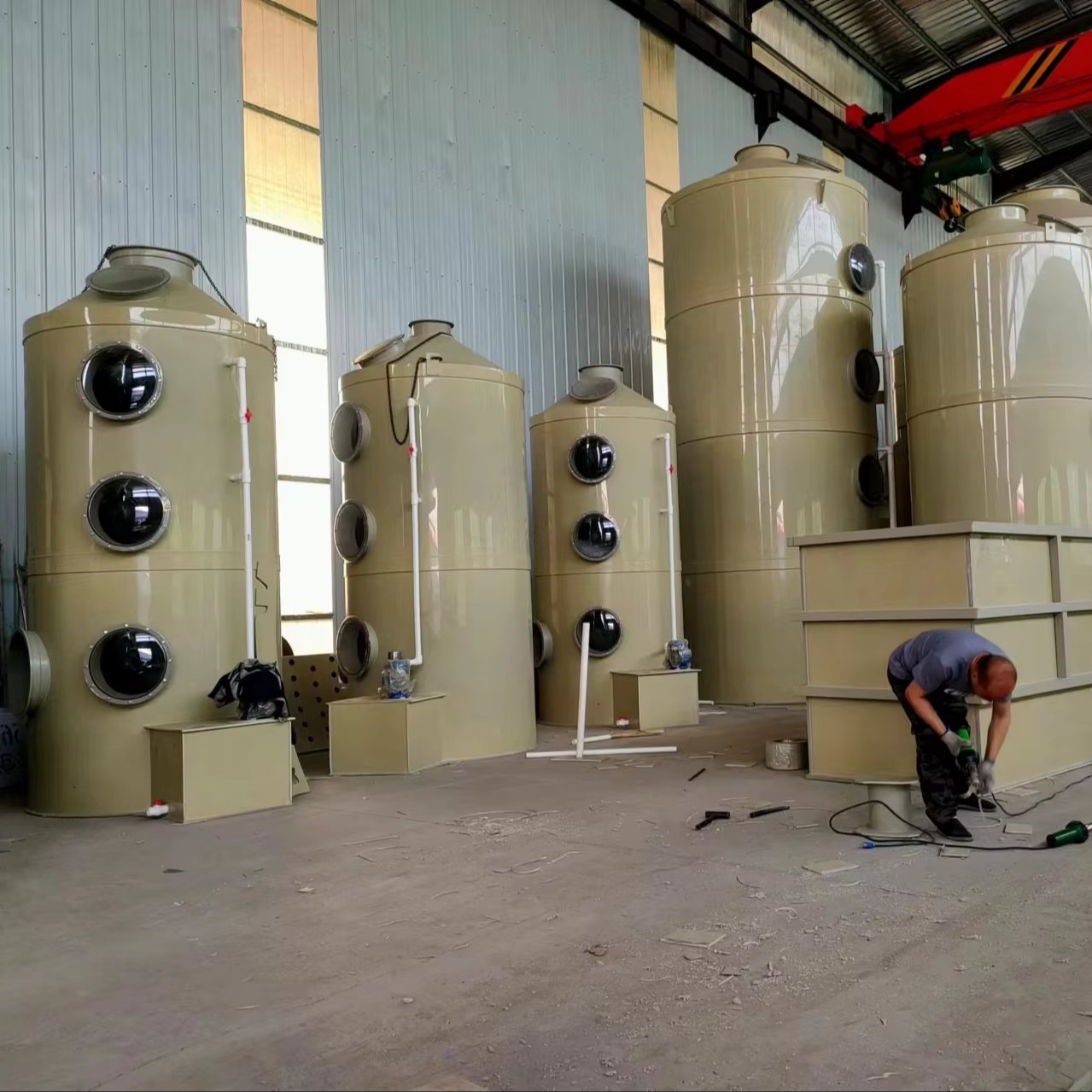 Direct Selling Alkali Mist Purification Spray Tower Wet Scrubber PP spray tower