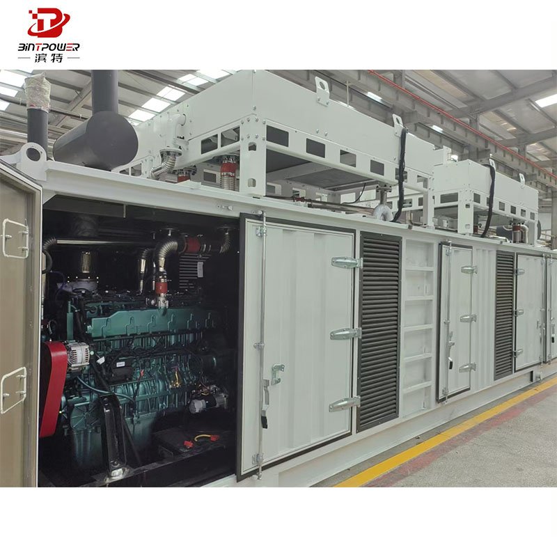 Renewable Energy Heat and Power CHP Generate 1 MW 1000kw 1080kw 1500kVA silent Type gas Power Genset