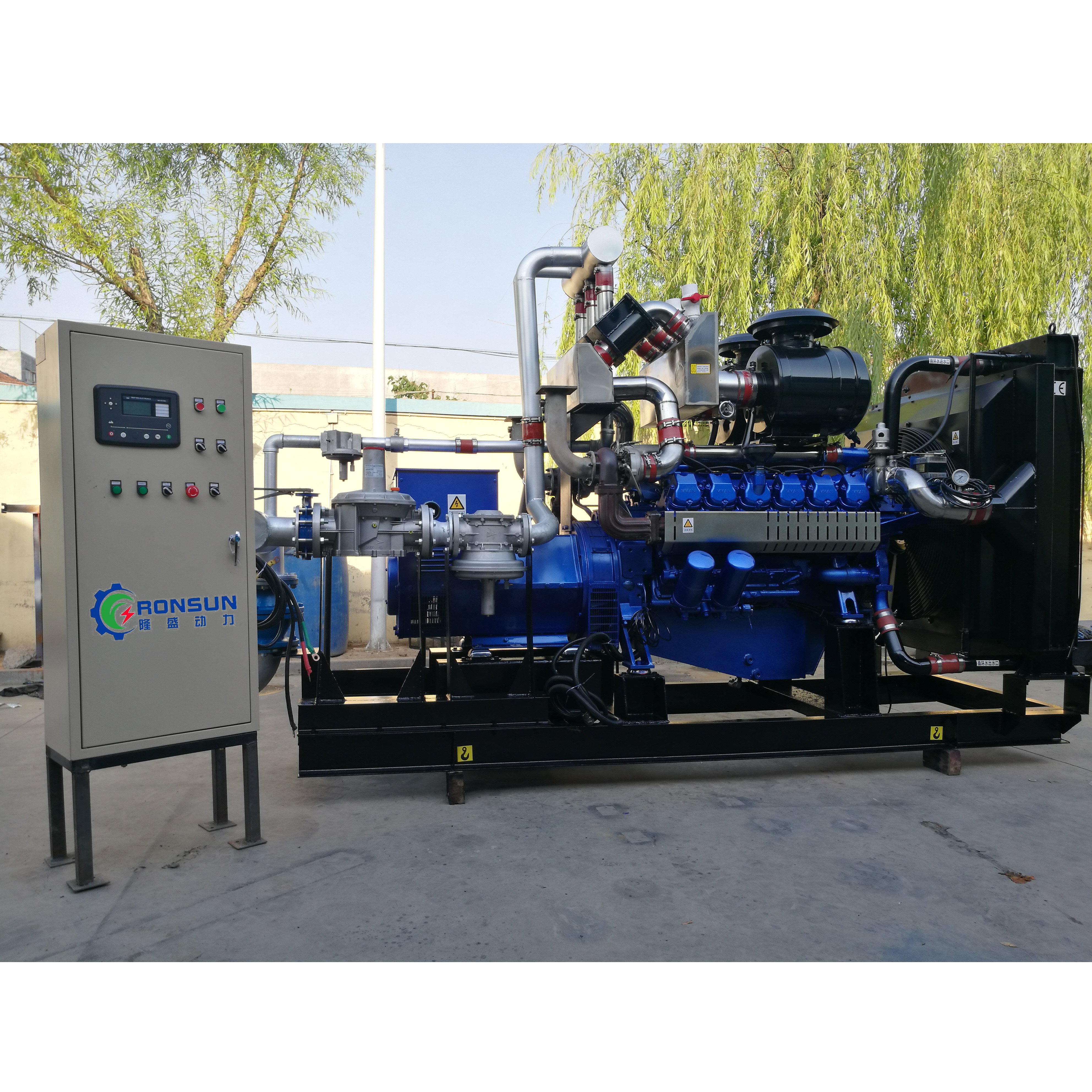 Generador de biogas de 300KW VMAN, generador de biogas de paja de biogas de granja de 375kva