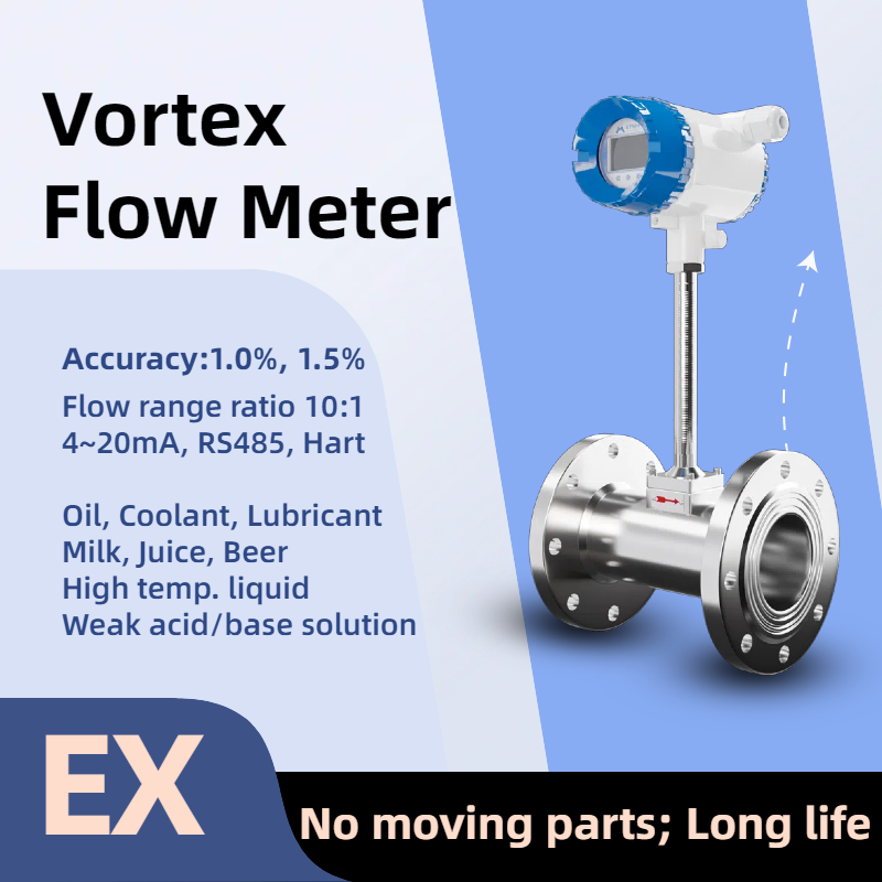 LUGB Vortex Flowmeter Flow Meter For Compressed Air Steam Biogas Flowmeters