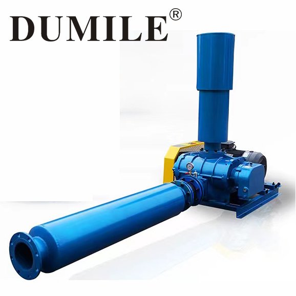 V-belt driving three lobes roots blower of bore 50mm high pressure air-cooling Roots blower 3 lobe Roots Blower